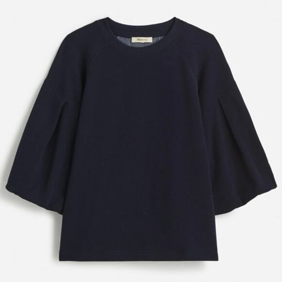 NWT Madewell Puff-Sleeve Sweatshirt Tee Size S - Picture 1 of 6